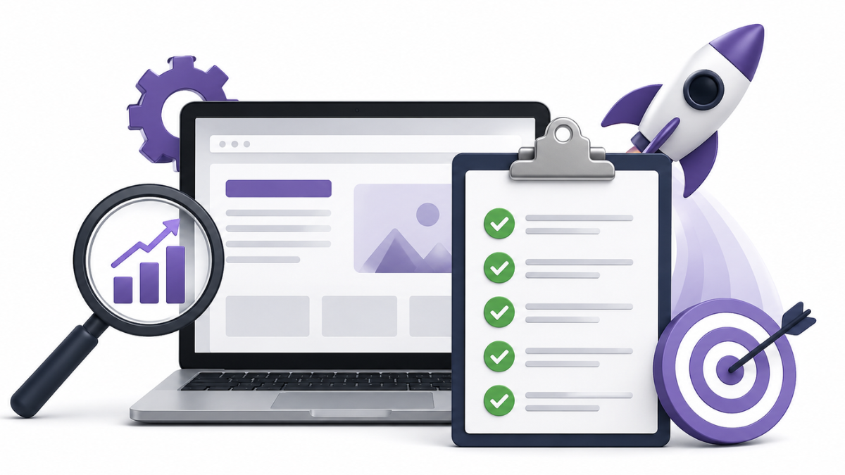 The exact pre-launch technical SEO checklist. Get actionable instructions for fixing JavaScript rendering, canonical tag logic, schema markups, and core web vitals.